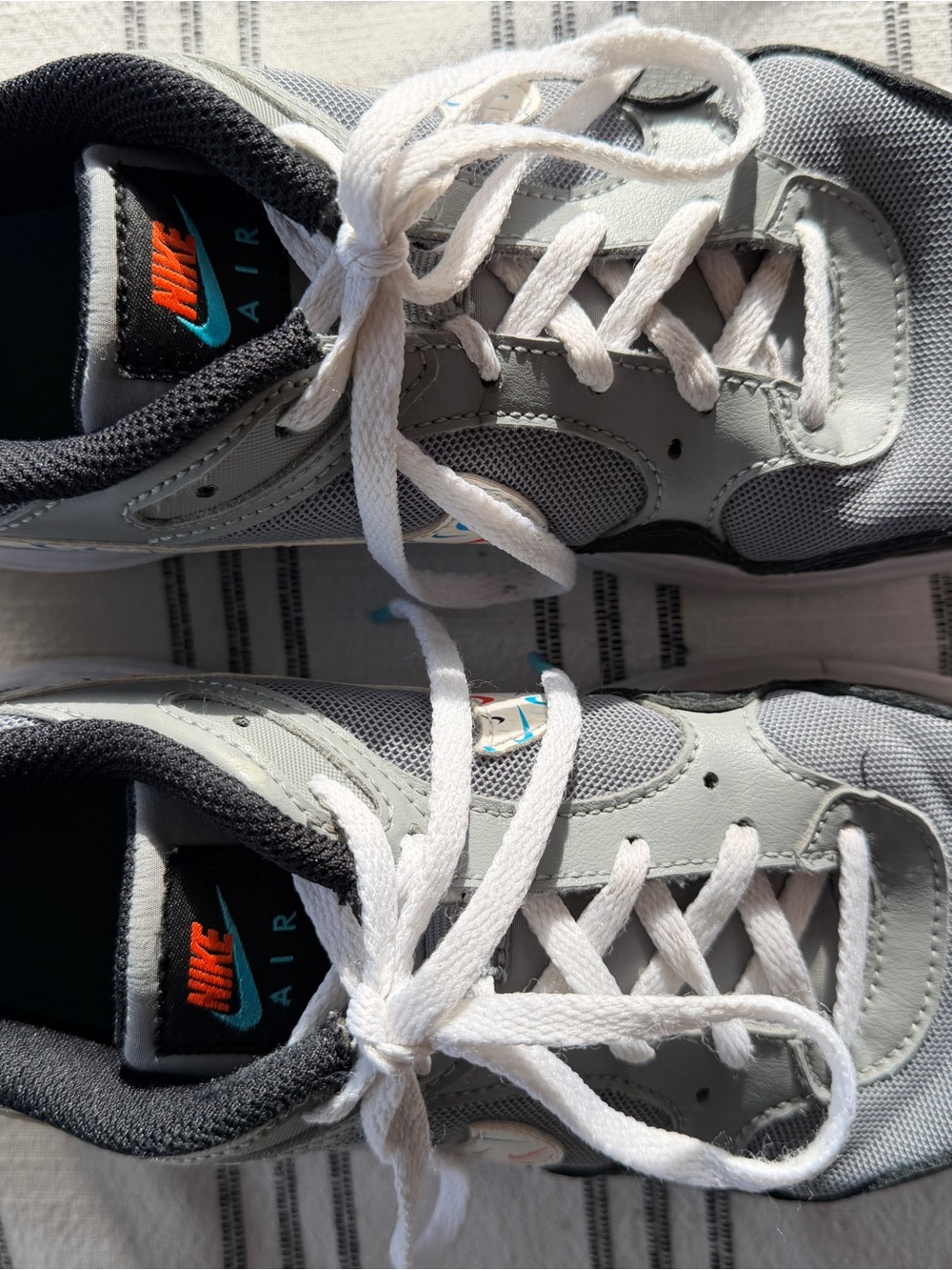 Nike Kids Gray, Black, and Orange Air Sneakers